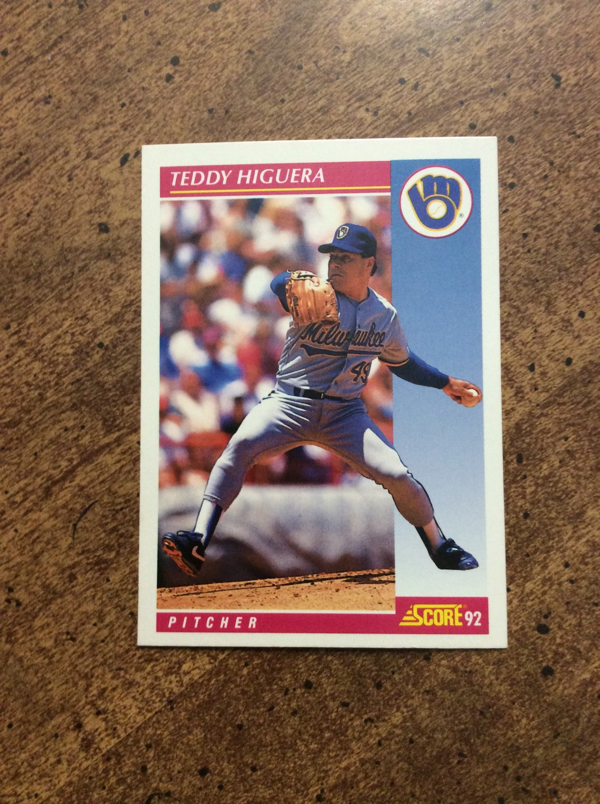1992 Score #126 Teddy Higuera, Brewers    nm  ib