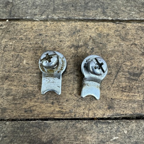 Vintage Bicycle Rear Dropout Spacer Bolts Pair Silver Frame Hardware 70s 80s