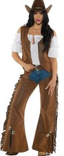 Cowgirl Adult Costume Vest Chaps