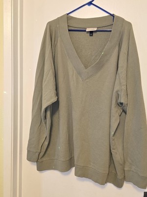 Universal Thread Women s Sweater 3X Green V-Neck Long Sleeve NWT