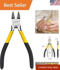 Spring Loaded Wire Cutters with Rubber Handle - Perfect for Crafting Projects
