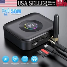 Bluetooth 5.1 Home Stereo Audio Receiver AUX USB Optical HD Music to RCA Adapter