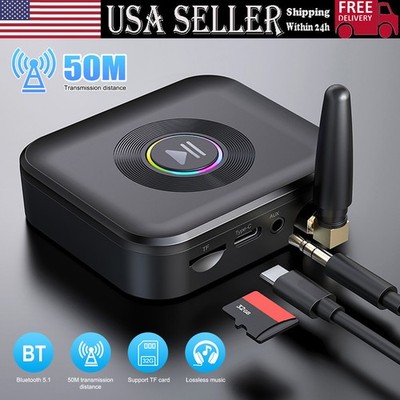 Bluetooth 5.1 Home Stereo Audio Receiver AUX USB Optical HD Music to RCA Adapter