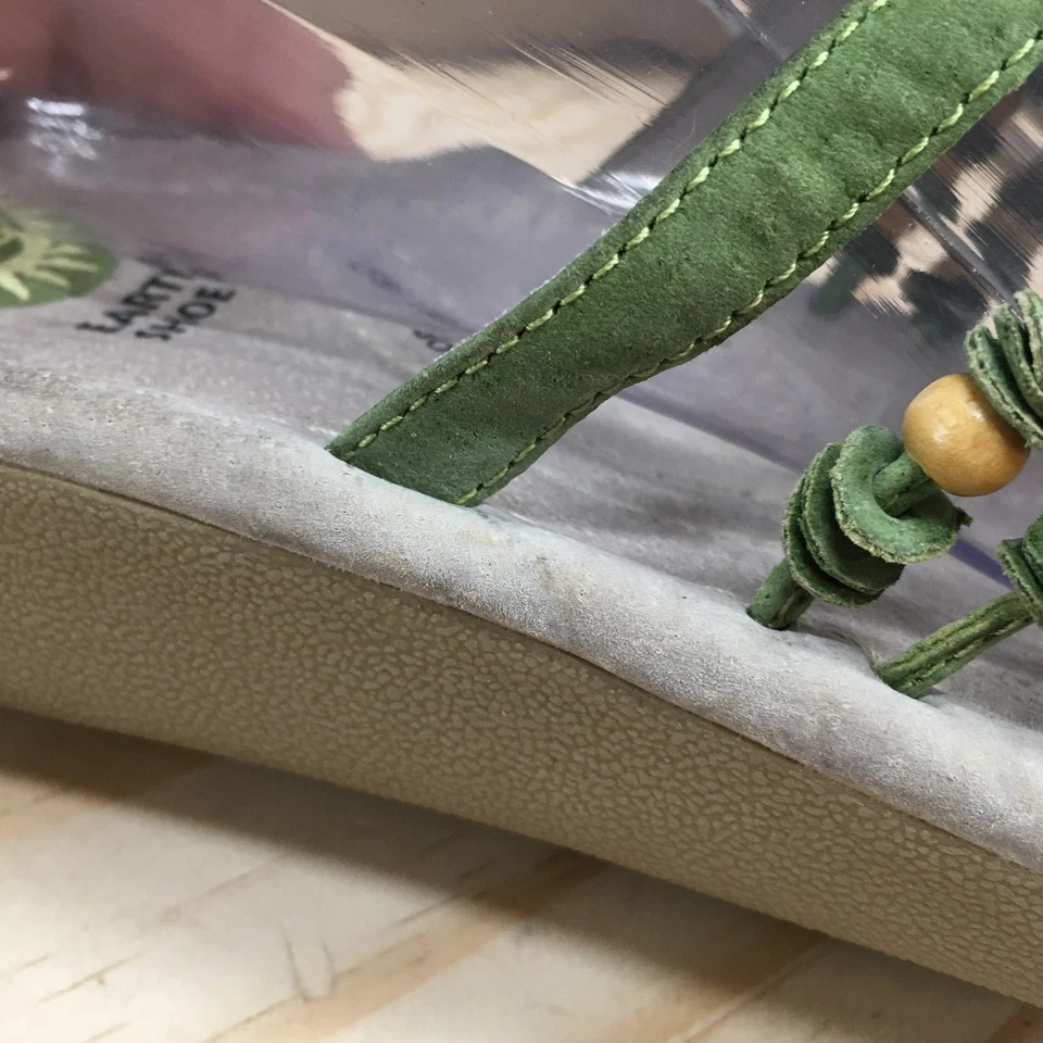 Earth 凉鞋女式 8.5 Logan 休闲一脚蹬人字拖绿色皮革 — 第 4/4 张图片