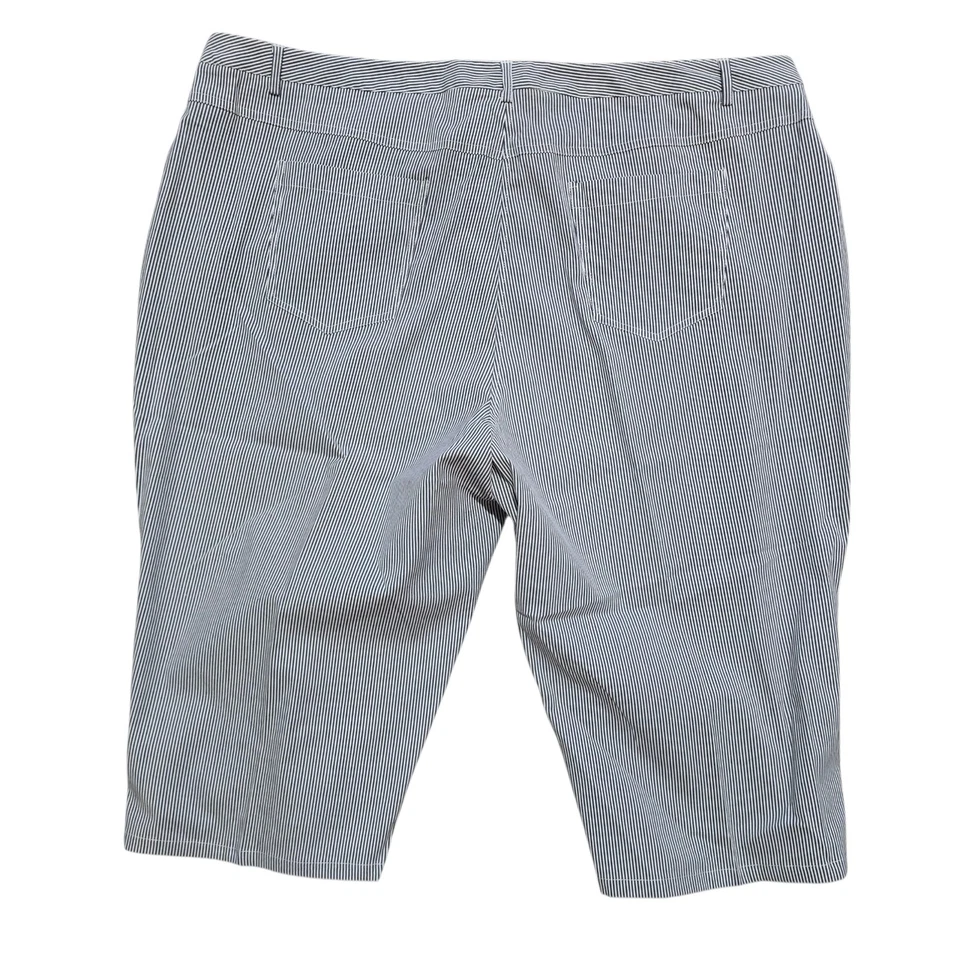 Ruby Rd Women's Striped Cropped Capris with Side Slits Size 22W - Image 2 of 4