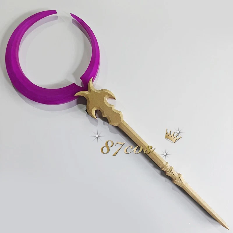 Aniem Honkai: Star Rail Ember Raider Palo Cabeza de Media Luna Juegos con disfraces utilería iluminada Foto 2 de 4