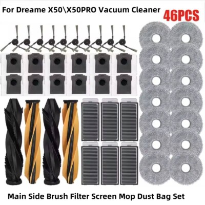 Brush Mop Filter Dust Bag For Dreame X50X50PRO Vacuum Cleaner Replacement Parts