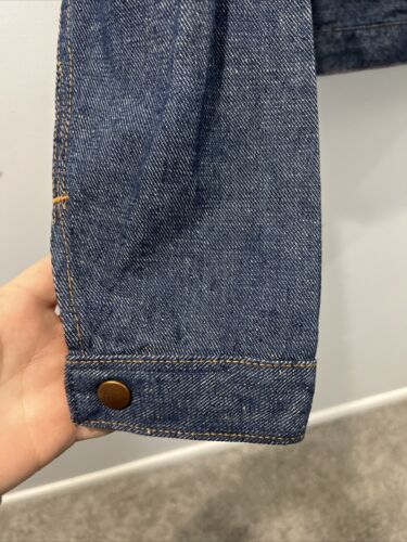 Vintage 70s 80s Wrangler Blue Denim Button Up Jacket Made In USA Size Large - Bild 3 von 15