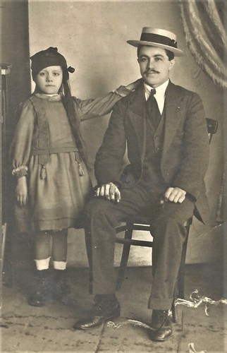 PORTRAIT OF A FATHER AND HIS YOUNG STALWART DAUGHTER - Picture 2 of 3