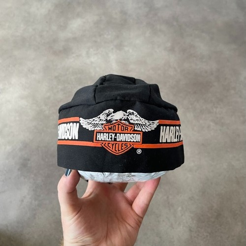 Harley Davidson Do Rag Herren Biker Emblem Vintage Du Rag Cap Schwarz