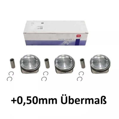 3x Kolben +0,50mm Übermaß für VW 1.2l 12v CGP Ø77,01 130050005421