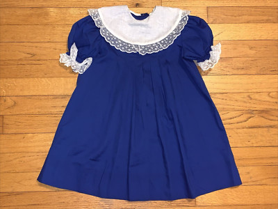 VTG? Gerrie's Originals Lace Ruffle Blue Dress 6X