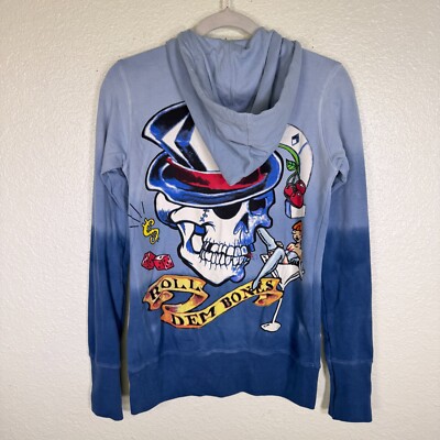 Amal Guessous Jacket Women Large Martini Skull Dice Y2K Rock N Roll Couture NEW