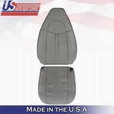 2003 To 2014 Fits Chevy Express Van Driver Bottom Top Cloth Seat Cover Gray
