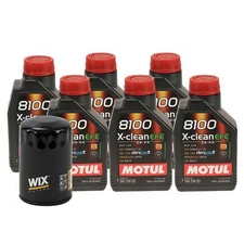 6L Motul 8100 X-CLEAN EFE 5W30 Wix Filter Motor Oil Change Kit API SN