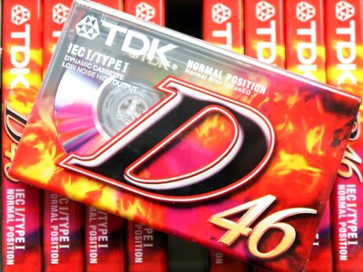 TDK D 46 Normal Position Type I Blank Audio Cassette - 1997