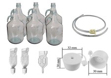 5L Glass Carboy / Demijohn for Home Brewing & Winemaking – Optional Bung/Airlock