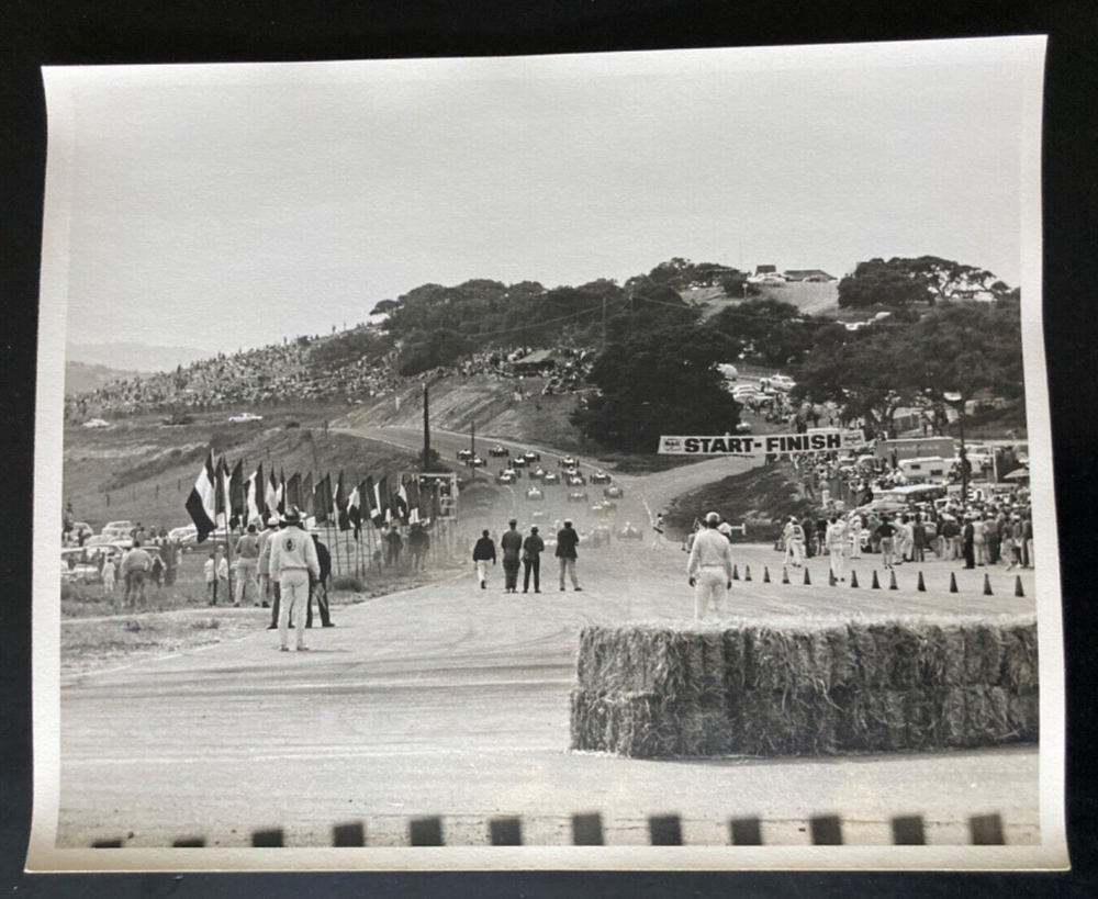 Vintage Photo Formula Junior Race Start Laguna Seca Raceway c. 1960 8x10 in