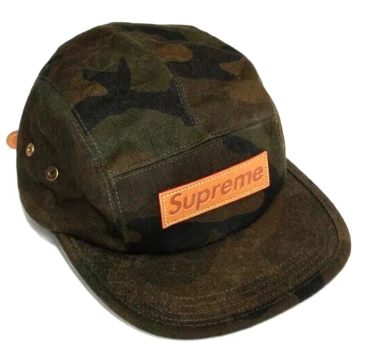 Casquette LOUIS VUITTON x Supreme LV occasion camouflage kaki vert coton occasion