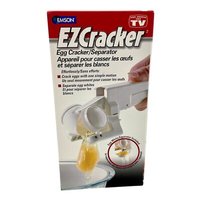 EZCracker Handheld Egg Cracker & Yolk Separator Kitchen Tool As Seen On TV EMSON