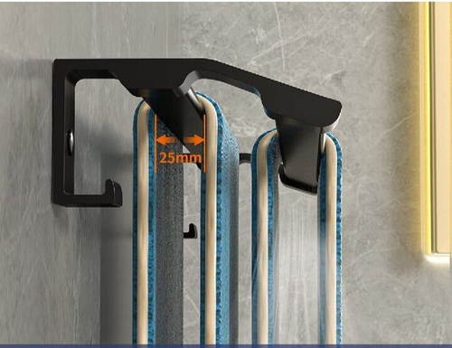 ***Brand New Never Installed*** Kahang Double Towel Rack 24" inch -Black - Picture 3 of 9