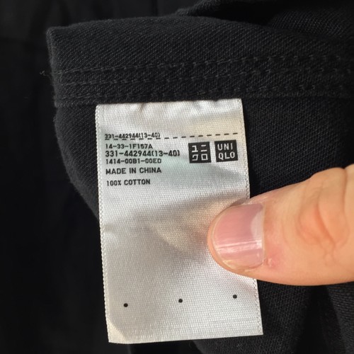 Uniqlo mens denim jacket shacket size L black long sleeve cotton collar 106826 - Picture 4 of 8