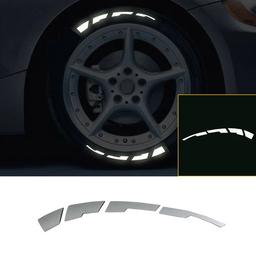 8 Groups White Car Tire Reflective Lettering Sticker Blade Style Decor Decals - Bild 8 von 11