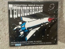 Thunderbirds Personalised Name Plaque 1990s TB1 Thunderbird 1 Gerry Anderson