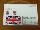 Bicycle Sticker decal frame logo union jack for Brompton Bike