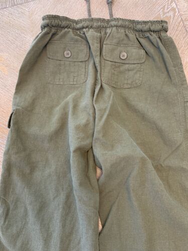 Pantalone donna Max Rave coulisse 100% lino cropped taglia 9 verde vita 32” - Foto 5 di 5