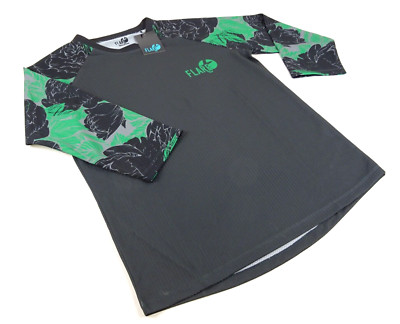 Flare Roost Downhill XC MTB Trikot - Größe XS 34'' Brustumfang - Schwarz/Grün 184-U15