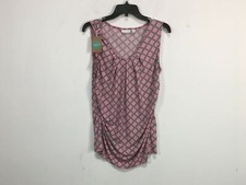 New York & Company Sleeveless Printed Top, Women's Size L - Pink/Black/White