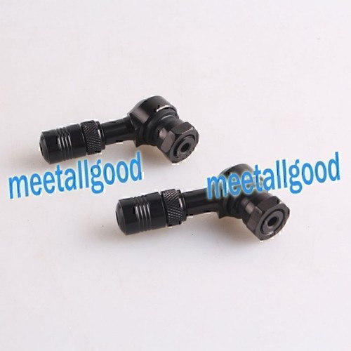Pair 83 Degree Valve Stems For HONDA YAMAHA KAWASAKI BMW Black 2PCS Universal - Picture 2 of 3