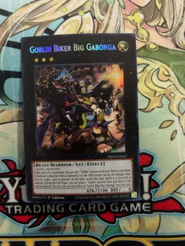 YuGiOh! Goblin Biker Big Gabonga, PHNI-EN047, Secret Rare, 1st Edition