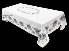 French Provencal Coated Tablecloth Flowers Limited Edition Lavender 59X118 - FR