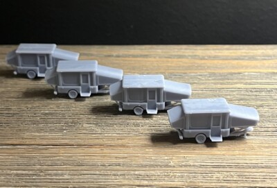 N SCALE 1:160 POPUP  CAMPERS  (4pk)