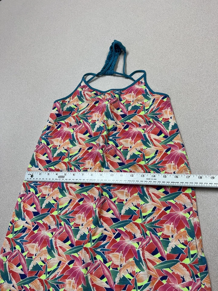 Vestido Roxy Niña Talla Grande Azul Aqua Playa Encubrimiento Tropical Surfer 304 Foto 4 de 4