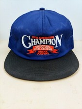 Vintage K Products USA MADE Champion Bridge Steel Co Trucker Hat Snapback Cap