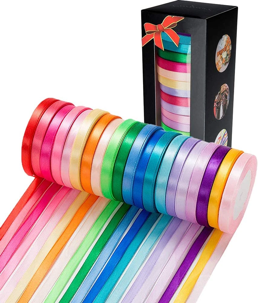 3 Rolls Ribbon For Crafts Polyester Ribbons For Gift Wrapping Satin Ribbon  Silk Ribbons For Wedding Party Decor