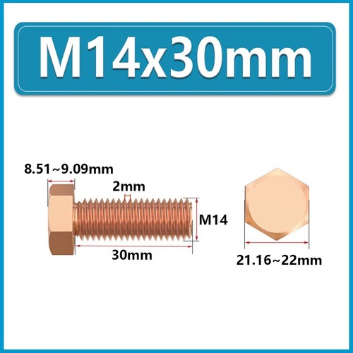 M3 M4 M5 M6 M8 M10 M12 M14~M20 Sechskant Madenschrauben -T2 Kupfer Sechskant Madenschrauben - Bild 100 von 124