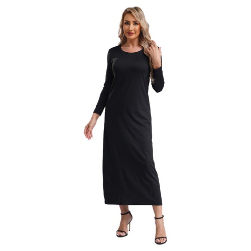 Women's Long Sleeve Islamic Prayer Muslim Abaya Dress Maxi Kaftan Robe - Picture 11 of 27