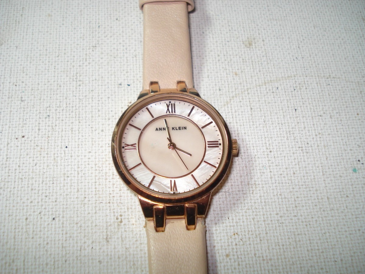 GORGEOUS LADIES ANNE KLEIN ROSE GOLD MOTHER OF PEARL ROMAN  display picture 1