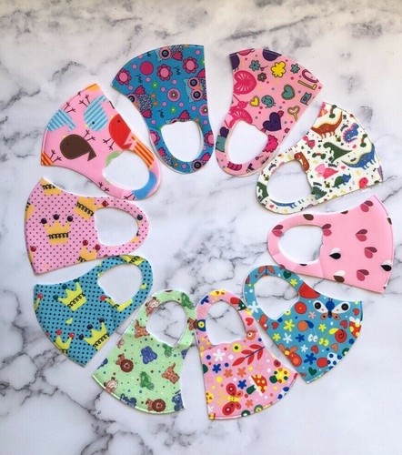 2 Piece Butterfly Toddlers Kids Boys Girls Reusable Face Masks - Picture 5 of 7