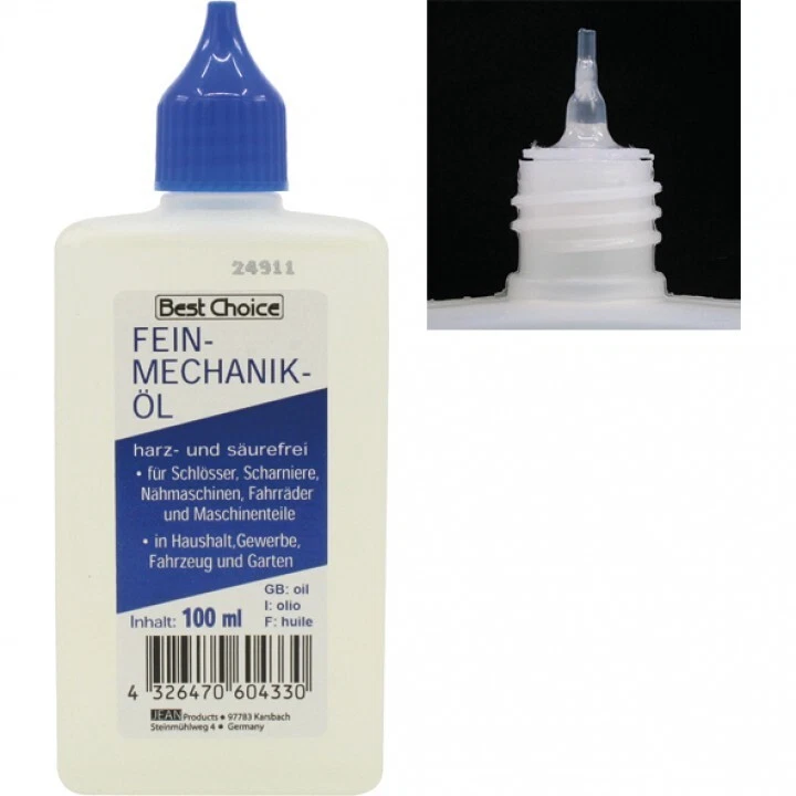 BEST CHOICE Feinmechaniköl 100ml (14,80/L) Nähmaschinenöl harzfrei Schmieröl Öl 95060433