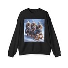 Cute Kittens Sledding Sweatshirt, Norwegian Forest Cat Jumper, Cat Lover Gift