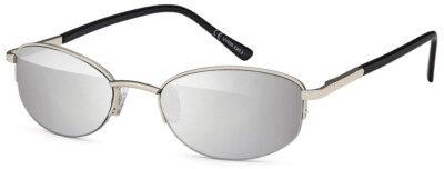 Sonnenbrille schmal Rechteckig Verspiegelt Blau Silber Agent Smith A-40002