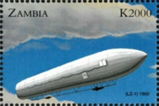 Zambia #SG865a MNH 2001 Zeppelin Man His Airship LZ 1 959a