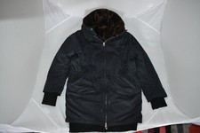 Acne Studios Powder Navy Blue Zip Button Parka Jacket Coat Womens Size Eu40 Uk12