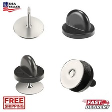 Tie Tack Blank Pins with Rubber Pin Backs Butterfly Clutch Backings 50 Pairs L