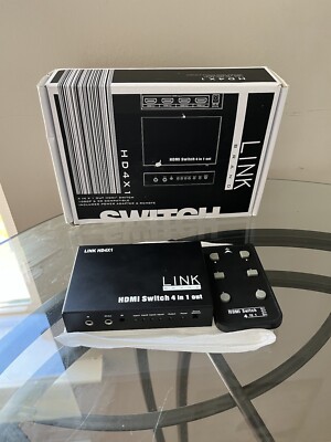 HDMI Sync Box 4HDMI In X 1 OUT; Link Brand; Remote Included